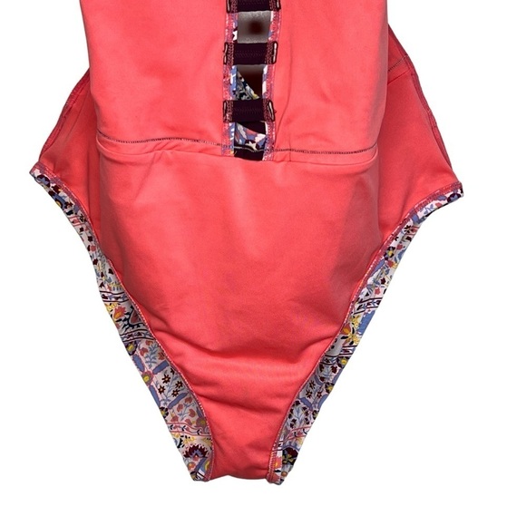 BLEU ROD BEATTIE Positano High Neck One Piece Swimsuit Size 10 Multicolor Print - Picture 5 of 11